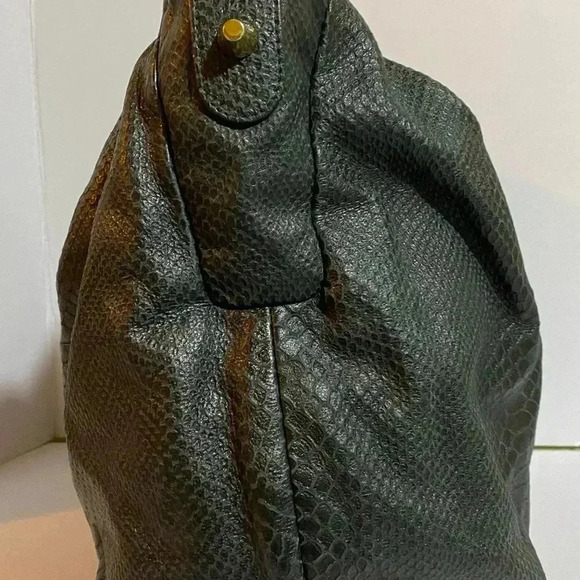 CC skye black reptile leather satchel handbag - Picture 5 of 14